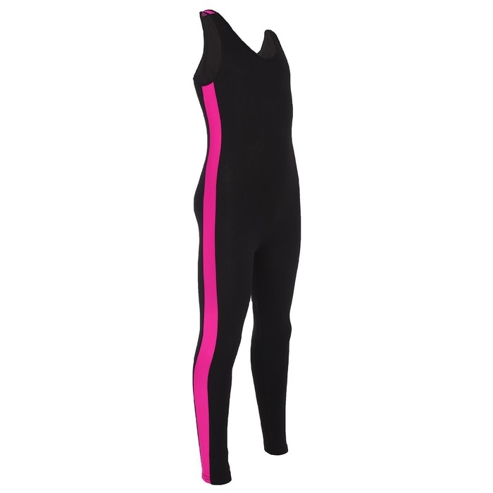 Комбинезон для гимнастики и танцев Grace Dance, р. 32, цвет чёрный/фуксия