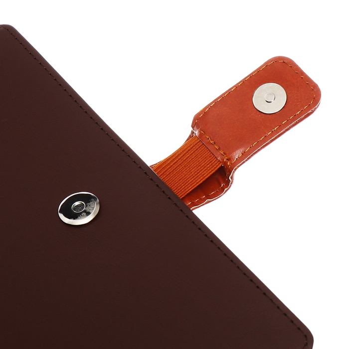 Органайзер на кольцах, А5, 128л, клетка, обл.кожзам, с хлястиком, Бизнес, коричневый Органайзер на кольцах, А5, 128л, клетка, обл.кожзам, с хлястиком, Бизнес, коричневый