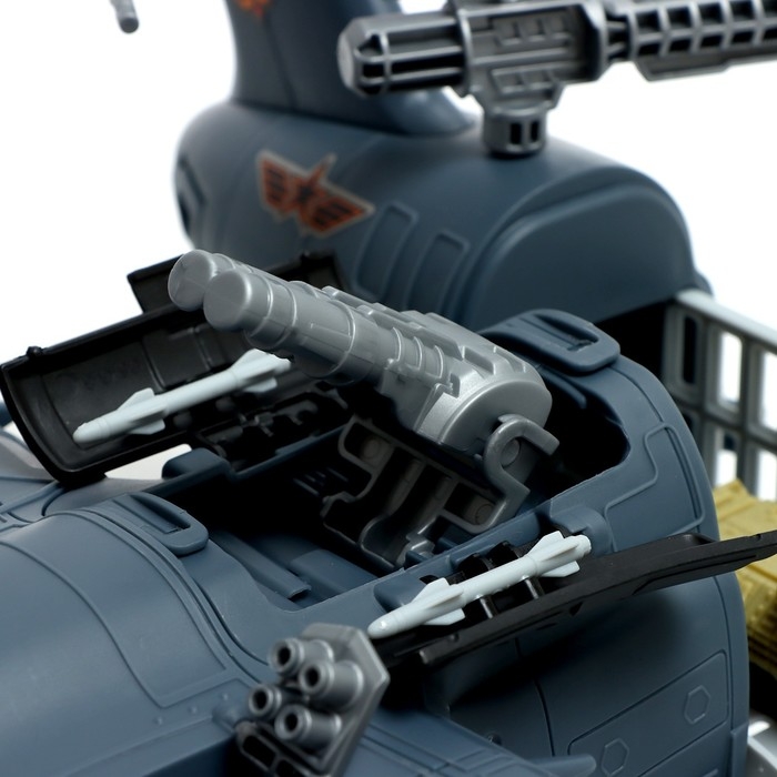 Парковка &laquo;Военный самолёт&raquo;, 4 машинки, подвижные элементы