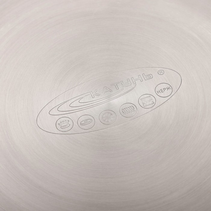 Кастрюля &laquo;Титан&raquo;, 6,4 л, d=22 см, h=17 см, капсульное дно, металлическая крышка, индукция,