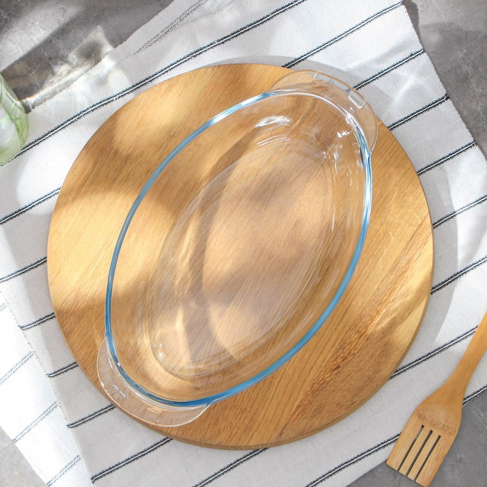 Утятница овальная из жаропрочного стекла Borcam, 2 л, с крышкой-формой для запекания Утятница овальная из жаропрочного стекла Borcam, 2 л, с крышкой-формой для запекания