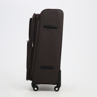 Чемодан большой 95 л (L), отдел на молнии, с расширением, кодовый замок, 4 колеса, 2 наружных кармана, цвет коричневый Чемодан большой 95 л (L), отдел на молнии, с расширением, кодовый замок, 4 колеса, 2 наружных кармана, цвет коричневый