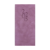 Еженедельник датированный 2025 года, 80х165 мм, 64 листа ESCALADA, мягкая обложка из искусственной кожи, блинтовое тиснение, блок 70 г/м&sup2;, сиреневый