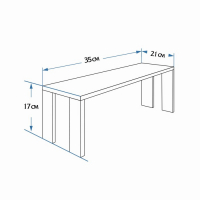 Лавочка низкая, 35&times;21&times;17см, из липы "Первый сорт", "Добропаровъ"
