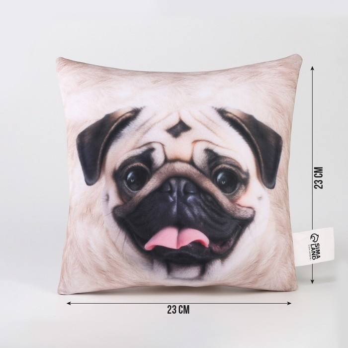 Подушка антистресс, собака "Мопс"