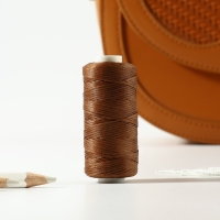 Нитки вощёные, плоские, 150D/16, 0,8 мм, 50 &plusmn; 2 м, цвет светло-коричневый