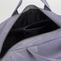 Чемодан малый 20" с сумкой, отдел на молнии, наружный карман, цвет серый