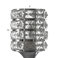 Бра "Моника" Е27 40Вт хром 10х26 см Бра "Моника" Е27 40Вт хром 10х26 см