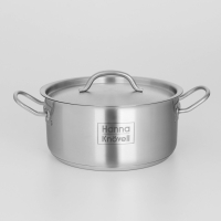 Кастрюля из нержавеющей стали Hanna Knövell с крышкой, 3 л, d=20 см, h=9,5 см, толщина стенки 0,6 мм, индукция Кастрюля из нержавеющей стали Hanna Knövell с крышкой, 3 л, d=20 см, h=9,5 см, толщина стенки 0,6 мм, индукция