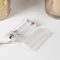 Светодиодная фигура &laquo;Серебристая звезда&raquo; 40 см, металл, батарейки ААх2 (не в комплекте), свечение белое