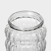 Банка стеклянная для сыпучих продуктов Доляна &laquo;Коралл&raquo;, 1 л, 9&times;23 см, с пластиковой крышкой