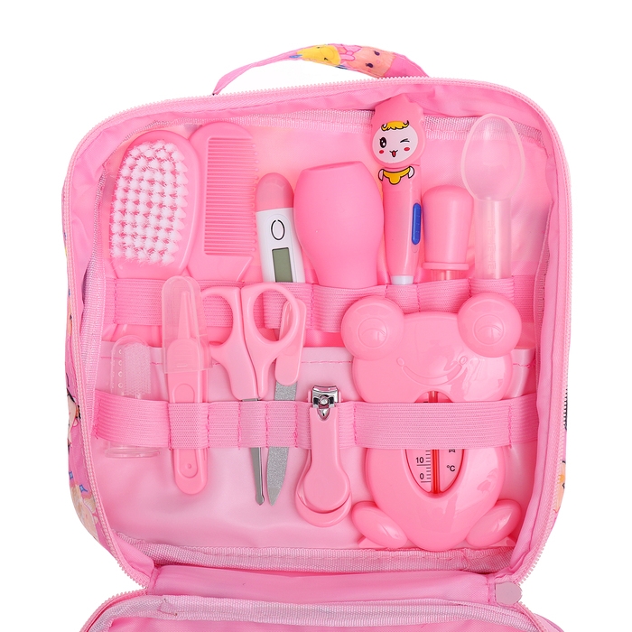 Гигиенический набор по уходу за новорожденным, 13 предметов, цвет розовый Гигиенический набор по уходу за новорожденным, 13 предметов, цвет розовый