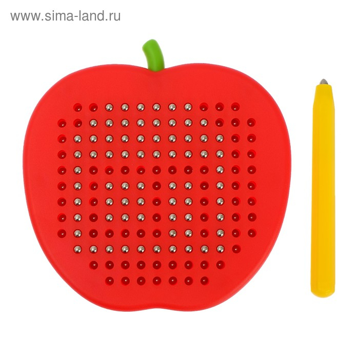Планшет обучающий «Магнитное яблоко», маленький, 142 шарика, 5 карточек, цвет красный Планшет обучающий «Магнитное яблоко», маленький, 142 шарика, 5 карточек, цвет красный