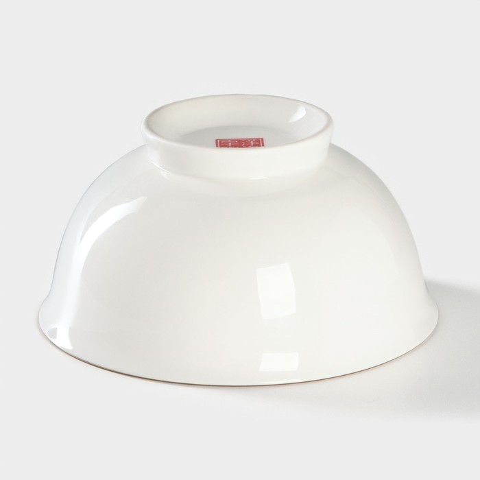 Миска фарфоровая &laquo;Золотая линия&raquo;, 700 мл, цвет белый