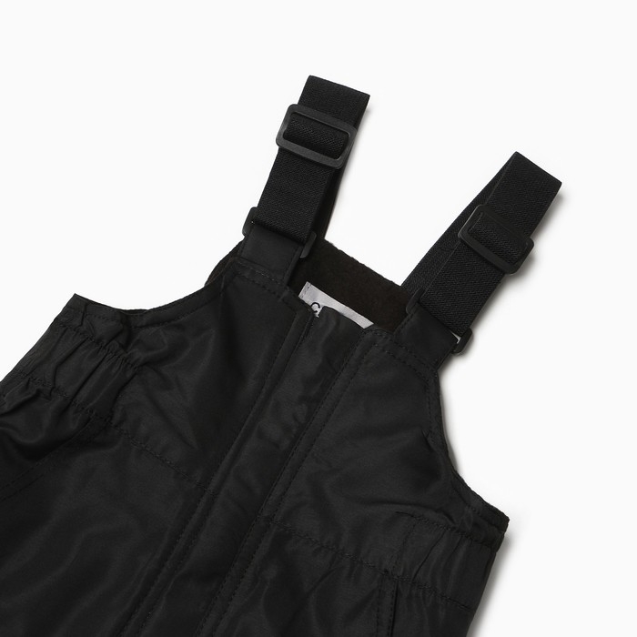 Полукомбинезон утеплённый для мальчиков, цвет чёрный, рост 80 см Полукомбинезон утеплённый для мальчиков, цвет чёрный, рост 80 см