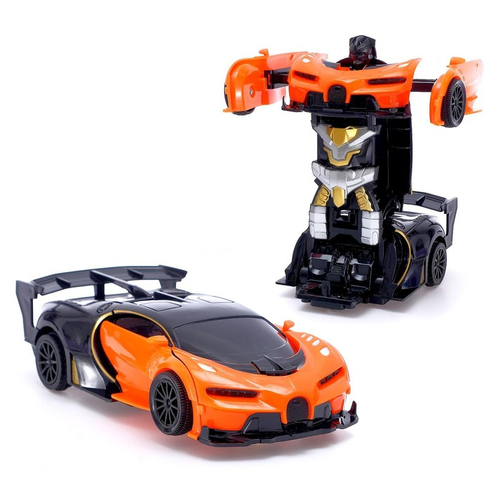 Робот радиоуправляемый &laquo;Спорткар&raquo;, трансформируется, работает от батареек, цвета МИКС