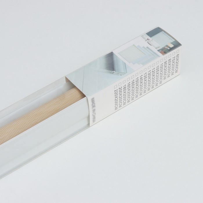 Штора рулонная &laquo;День-ночь&raquo; под лен, 60&times;180 см (с учётом креплений 3,5 см), цвет бежевый