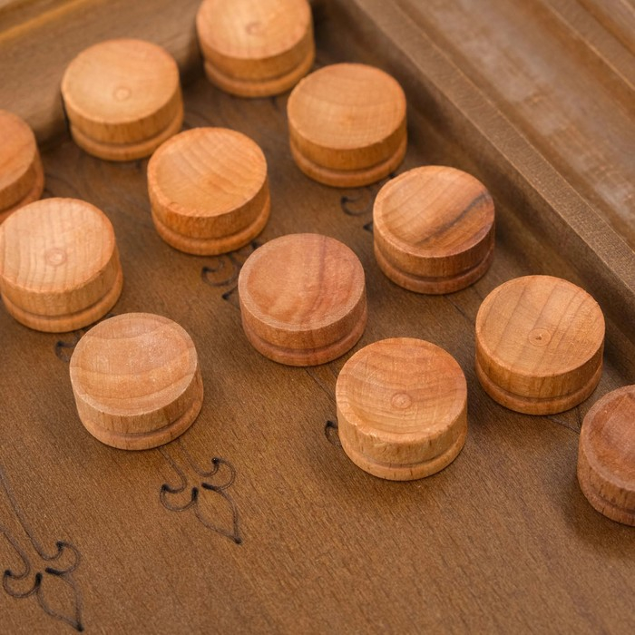 Нарды деревянные большие, резные Нарды деревянные большие, резные "Роза ветров", из массива бука, патина, 35 x 22 см