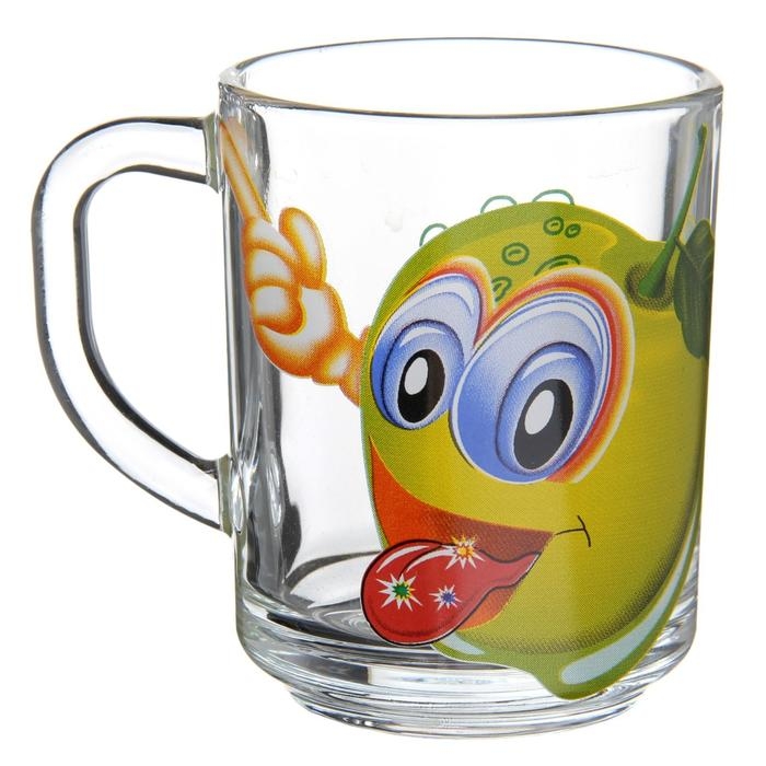 Кружка стеклянная &laquo;Фрутис&raquo;, 200 мл, рисунок МИКС