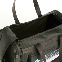 Сумка спортивная мужская на молнии, 3 наружных кармана, средний размер, цвет хаки