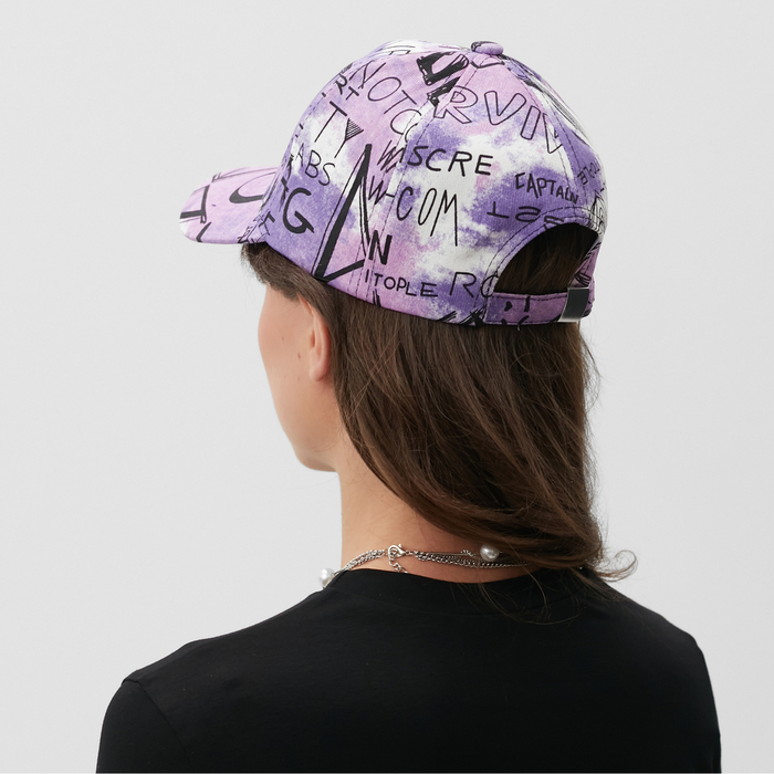 Кепка MINAKU с надписями, цвет сиреневый, р-р 58 Кепка MINAKU с надписями, цвет сиреневый, р-р 58