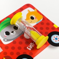 Набор зубная щётка и детские песочные часы для чистки зубов на присоске «Машинка» Набор зубная щётка и детские песочные часы для чистки зубов на присоске «Машинка»