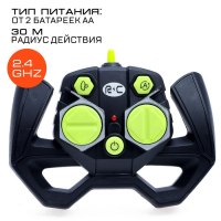 Машина радиоуправляемая &laquo;Хот-род&raquo;, эффект дыма, свет и звук, работает от аккумулятора, цвет оранжевый