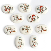 Новый год! Посыпка медальоны сахарная с картинкой микс: «Снеговички», для декора капкейков, торта, напитков, 20 гр Новый год! Посыпка медальоны сахарная с картинкой микс: «Снеговички», для декора капкейков, торта, напитков, 20 гр