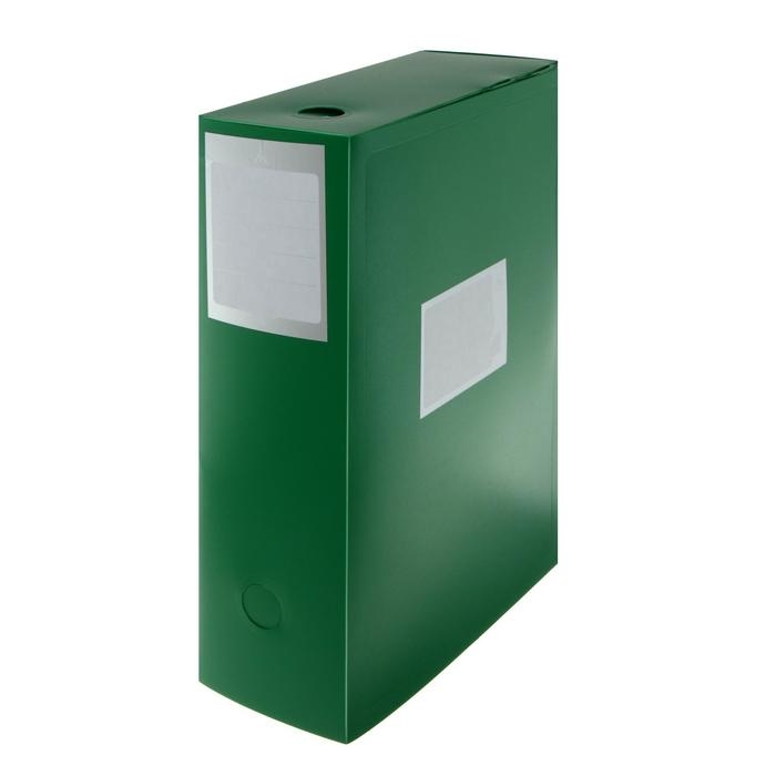 Папка-короб архивная А4, корешок 100 мм, Calligrata, пластик, вырубная застежка, зелёная, до 900 листов Папка-короб архивная А4, корешок 100 мм, Calligrata, пластик, вырубная застежка, зелёная, до 900 листов