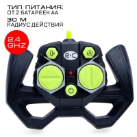 Машина радиоуправляемая &laquo;Хот-род&raquo;, эффект дыма, свет и звук, работает от аккумулятора, цвет красный