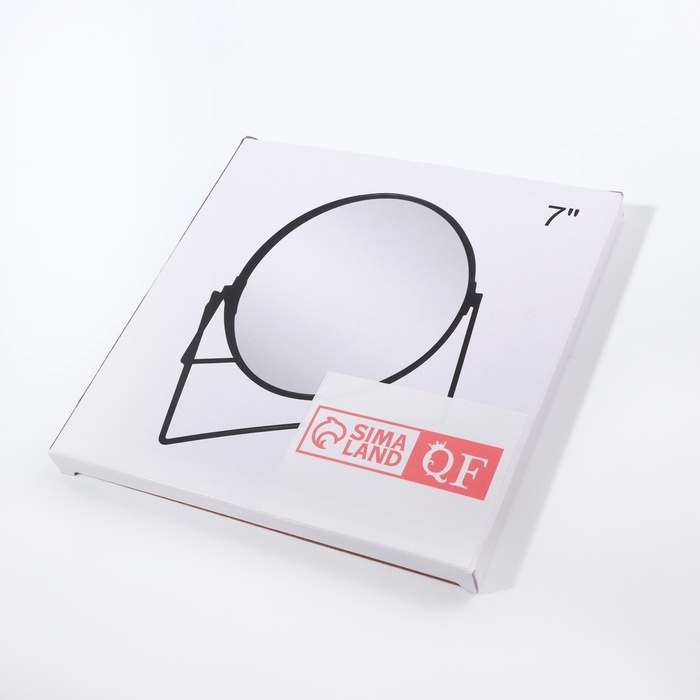 Зеркало настольное &laquo;Круг&raquo;, двустороннее, с увеличением, d зеркальной поверхности 16 см, цвет чёрный