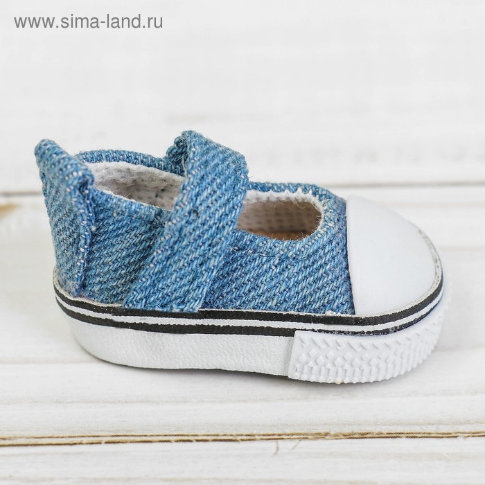 Полукеды для кукол, длина подошвы 5 см, цвет джинса Полукеды для кукол, длина подошвы 5 см, цвет джинса