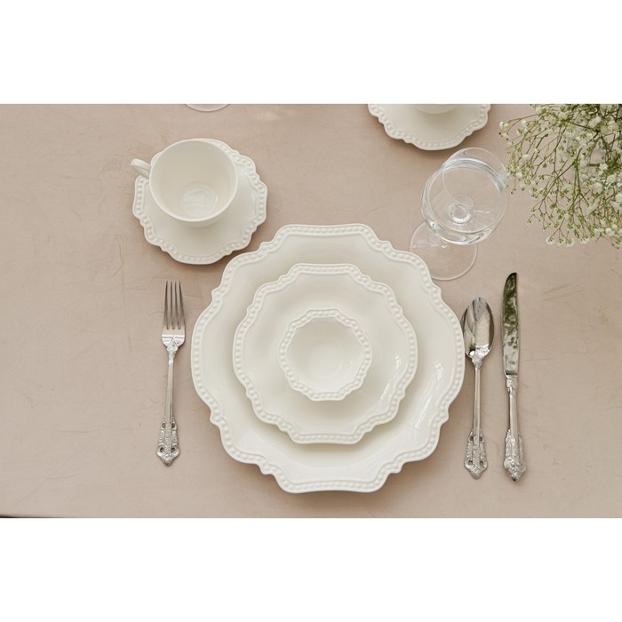 Набор столовых приборов из нержавеющей стали Magistro Queen, 4 предмета, цвет серебряный Набор столовых приборов из нержавеющей стали Magistro Queen, 4 предмета, цвет серебряный