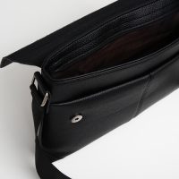 Сумка мужская деловая TEXTURA, 2 наружных кармана, цвет чёрный Сумка мужская деловая TEXTURA, 2 наружных кармана, цвет чёрный