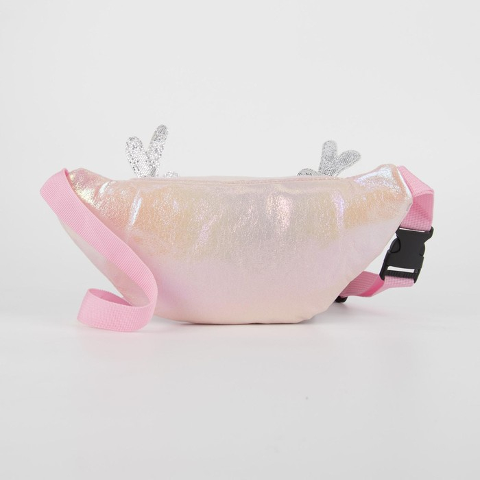 Сумка детская для девочки поясная Сумка детская для девочки поясная "Оленёнок", на молнии, цвет розовый