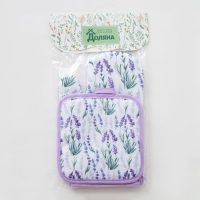 Кухонный набор Доляна &laquo;Прованс&raquo; прихватка 17х17 см, рукав 26х16 см, 100% п/э