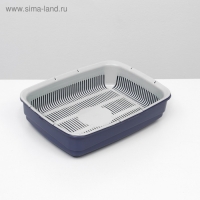 Лоток большой с сеткой Atlantis "Стандарт", 42 х 31 х 10 см, фиолетовый, Лоток большой с сеткой Atlantis "Стандарт", 42 х 31 х 10 см, фиолетовый,