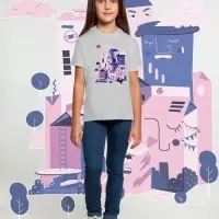 Футболка детская &laquo;Йогуртбург&raquo;, светлый меланж, на рост 106-116 см (6 лет)