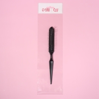 Расчёска массажная, 2,5 &times; 21,3 см, цвет чёрный