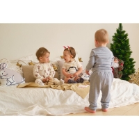 Комбинезон Крошка Я "Merry Xmas", рост 80-86 см, цвет бежевый