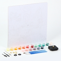 Роспись часов по номерам &laquo;Лисичка в лесу&raquo;, 30 х 30 см