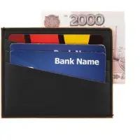 Картхолдер Multimo, черный с оранжевым Картхолдер Multimo, черный с оранжевым