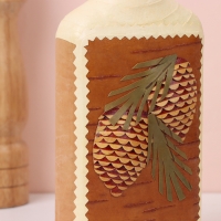 Фляжка &laquo;Шишки&raquo;, 4х8,5х17 см, береста