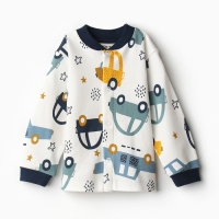Кофточка детская, цвет белый/машинки, рост 62 см Кофточка детская, цвет белый/машинки, рост 62 см
