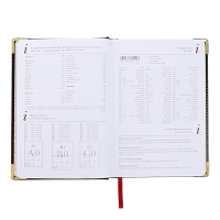 Ежедневник недатированный А5+, 136 листов Sidney Nebraska, твёрдая обложка, искусственная кожа, золотой срез, золотые уголки, чёрный