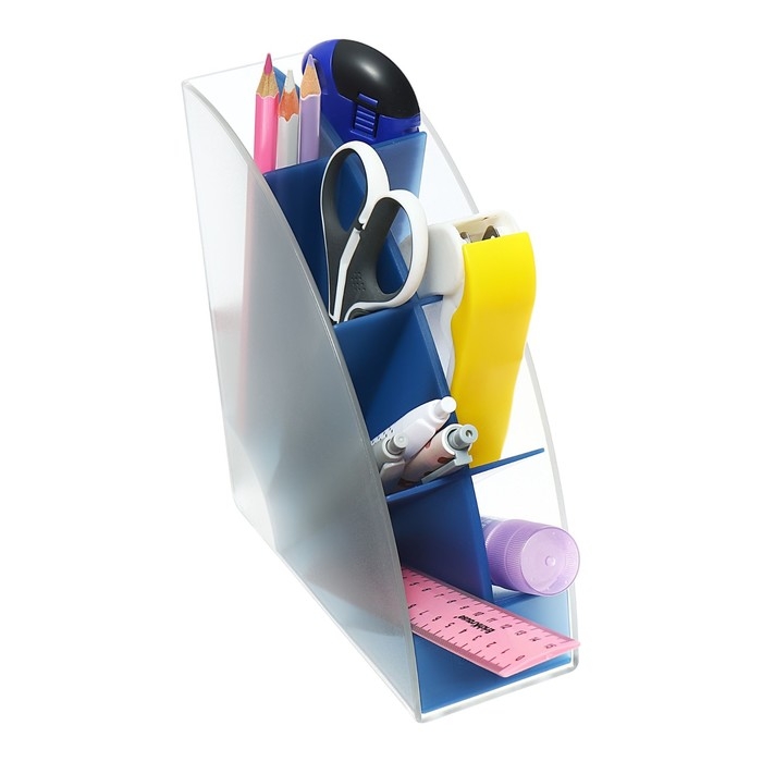 Органайзер-подставка настольный, deVENTE. Fan, 175 x 155 x 63 мм, пластик, синий Органайзер-подставка настольный, deVENTE. Fan, 175 x 155 x 63 мм, пластик, синий