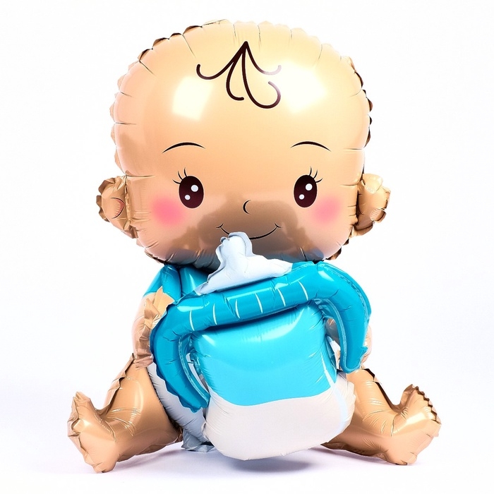Шар фольгированный 36" &laquo;Улыбающаяся малыш с соской. Мальчик&raquo;, под воздух