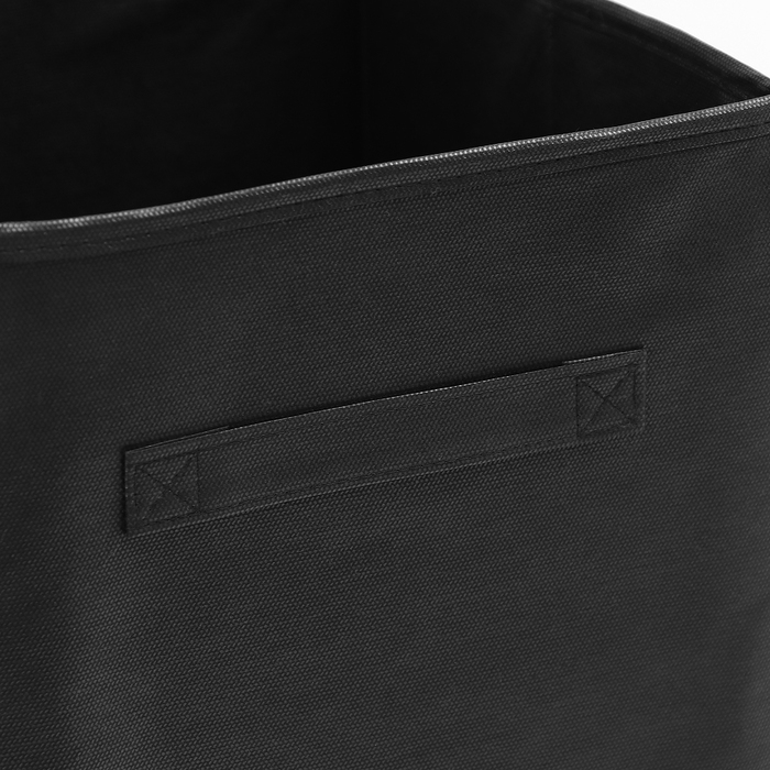 Короб для хранения, 28&times;28&times;28 см, набор 3 шт, цвет чёрный