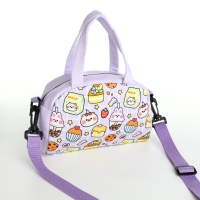 Сумка детская для девочки на молнии, регулируемый ремень, цвет сиреневый