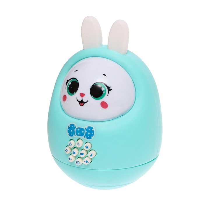 Музыкальная неваляшка «Милый зайчик», звук, свет, цвет голубой Музыкальная неваляшка «Милый зайчик», звук, свет, цвет голубой